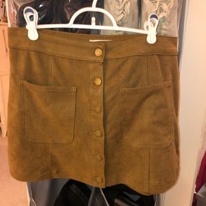 RESERVED Altar’d State brown suede skirt